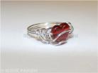 All Wrapped Up Red Heart Ring-Silver Filled