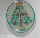Christmas Tree Oval Handpainted Soap 